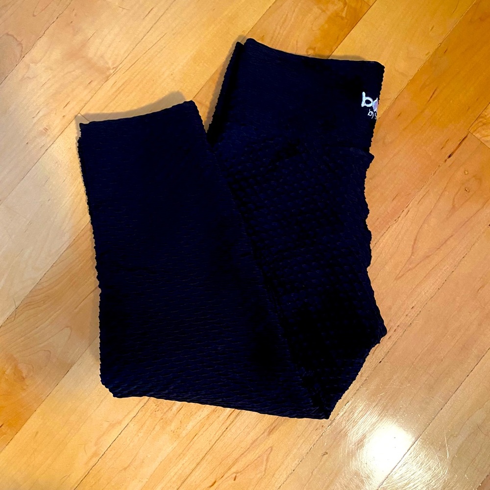 BBB Black Croco Skin leggings, cropped length